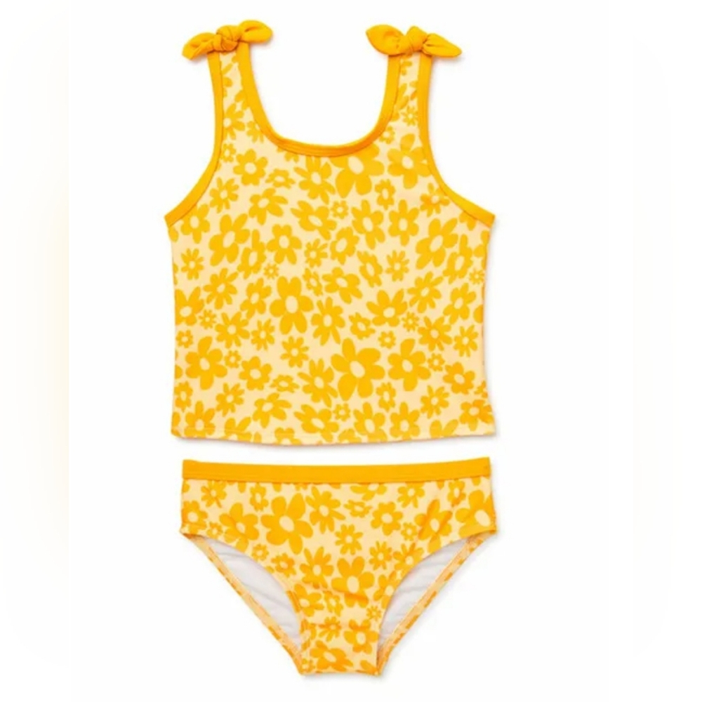 *Swimsuit, Wonder Nation, Toddler Girls, 2 Piece, Yellow, NWT 4T